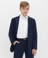 Пиджак однобортный с карманами синий Button Blue Teens line, школьная форма для мальчиков  фото, kupilegko.ru